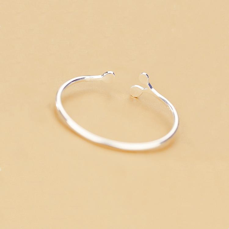 Simple And Elegant Leaf Fashion 925 Sterling Silver Olive Leaf Opening Bracelet  TYB596