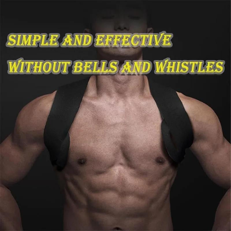 Corrective Belt Open Shoulder Beauty Back Sinking Shoulder Bench Press Open Shoulder Back Training Belt Breathable Unisex