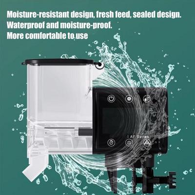 Fish Automatic Feeder Battery Powered Smart Fish Feeder With Timer Programmable Feeding Machine With Digital Display Smart Food