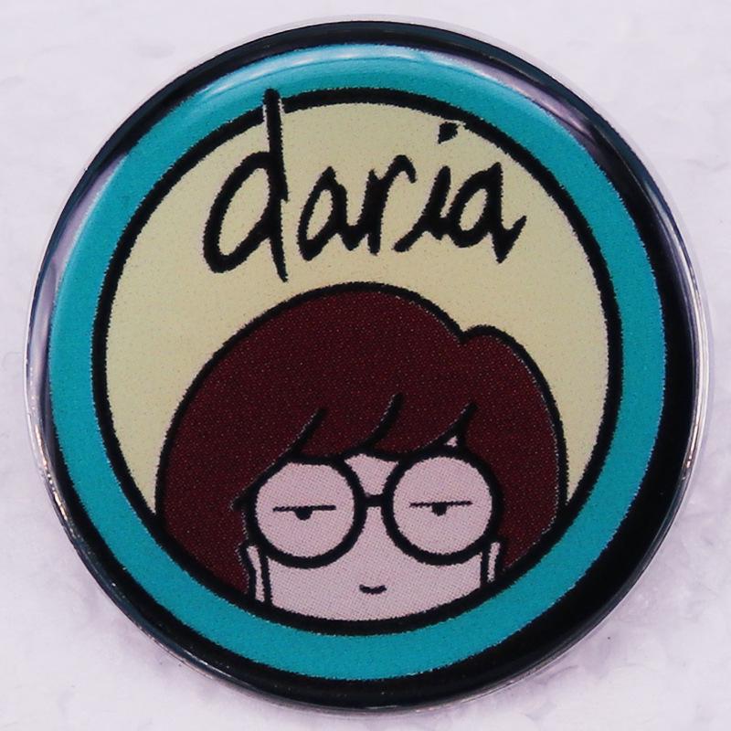 

Daria Animated Sitcom Pink Brooch Badge Gift