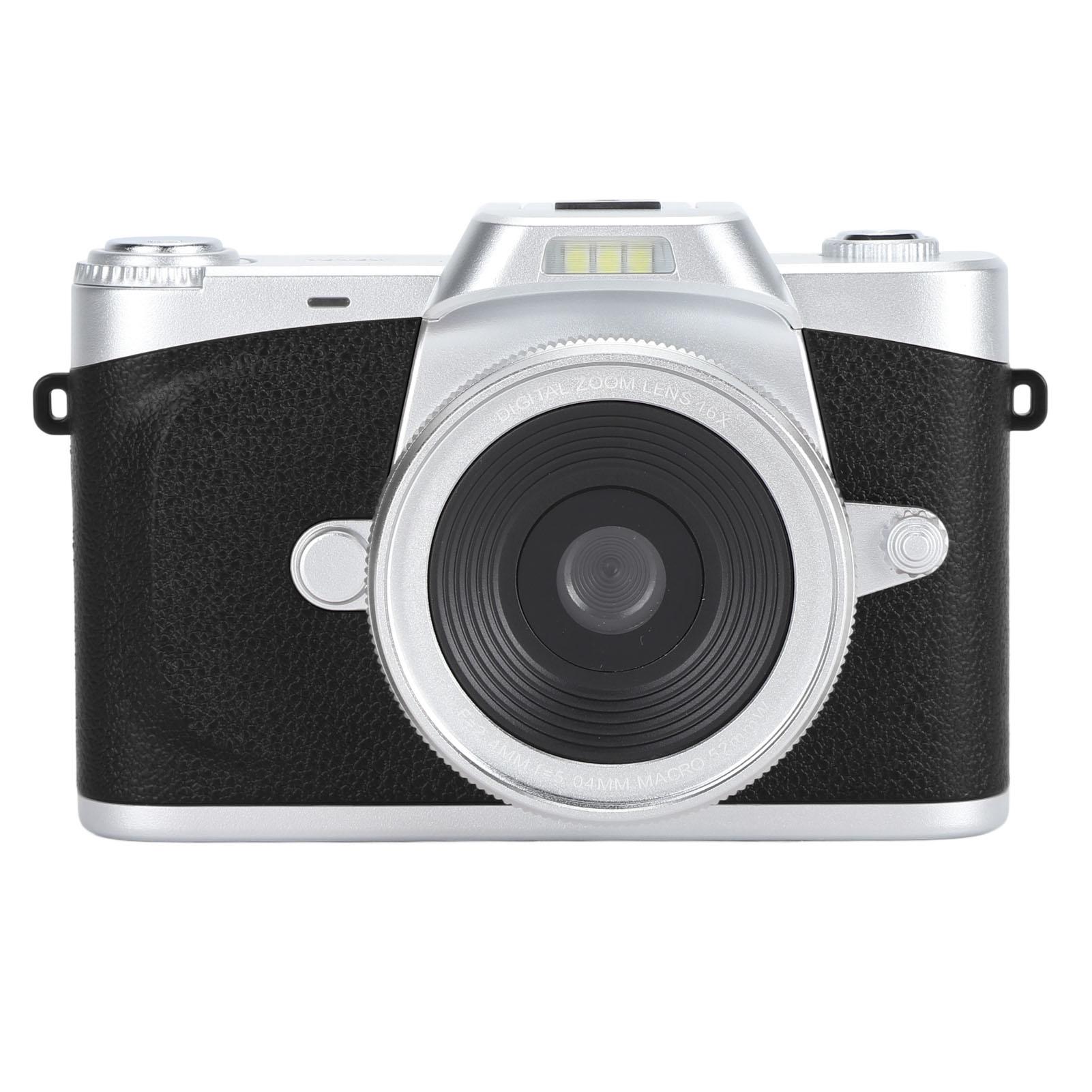 

Розумна цифрова камера 64 МП 4K 20x зум 180 градусів відкидний екран 1200 мАг з ширококутним об єктивом професійна чорний