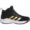 Adidas Cross Em Up 5 Fabric Casual Slip Resistant Abrasion Resistant Mid top Children's Basketball Shoes Black Gold GX4790