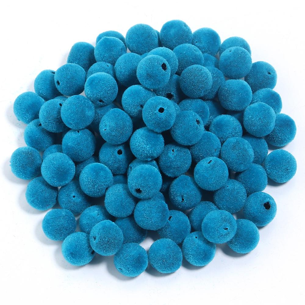 100Pcs 8mm Velvet Fabric Resin Beads Colored Loose Spacer Round Beads For Jewelry Making DIY Charm Bracelet Necklace Wholesale