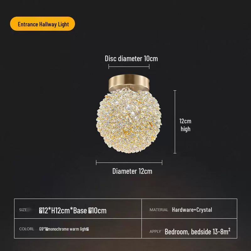 UOSU Light Luxury Crystal Pendant Lamp