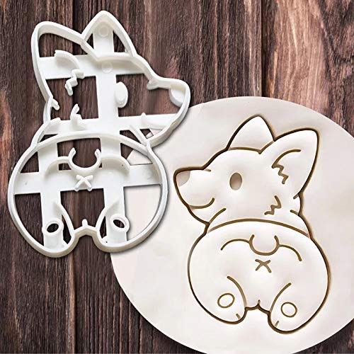 3-teiliges Ausstecher-Set, Hunde-Design, Niedlich, Perfekt für Kekse, Backen und Süßwaren, Corgi