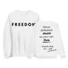 Women's Oversized Long Sleeve Crewneck Sweatshirt Casual Loose-Fitting Drawstring