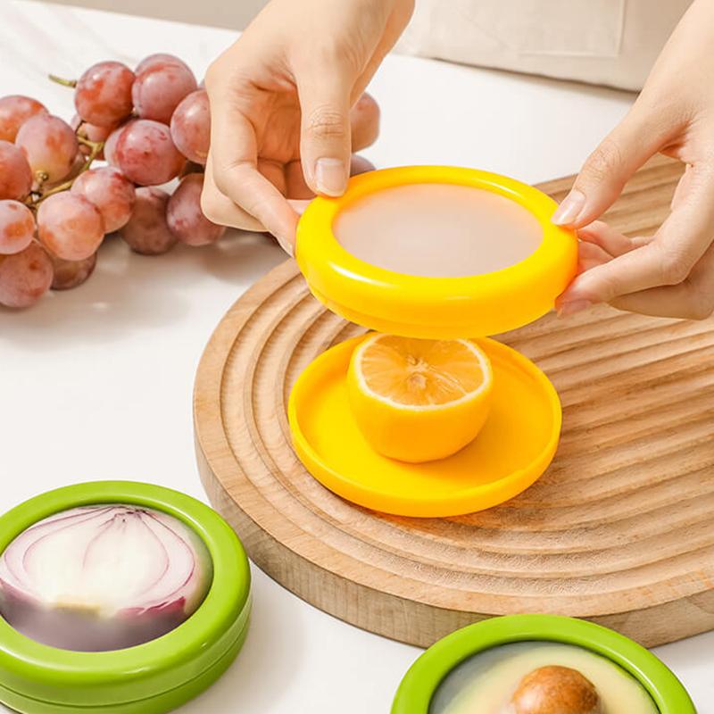 New Silicone Fruit Storage Box Refrigerator Avocado Onion Sealed Film Food Storage Box For Keep Fresh Vegetable Fruit