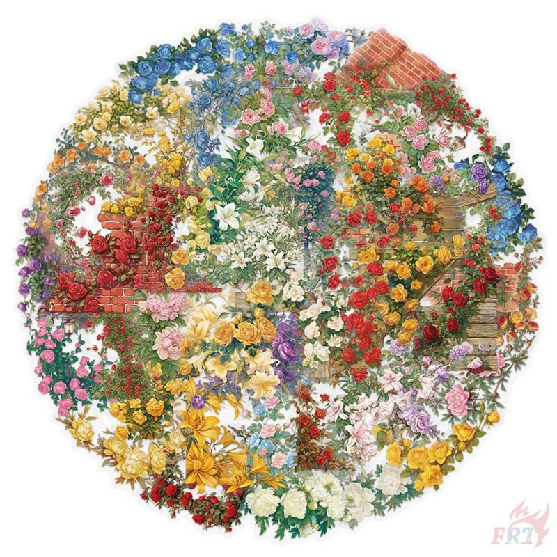 50Pcs/Set Retro Flower Wall Series 01 PET Stickers Waterproof DIY Fashion Doodle Decals Stickers