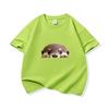 Kinder Baumwoll-T-Shirt Niedlicher Peekender Otter Aufdruck Rundhalsausschnitt Kurzarm T-Shirt Lässig Atmungsaktiv Jungen Mädchen Sommer Oberteile