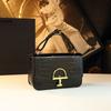 Handbag Retro Crocodile Pattern Women'S Handbag Light Luxury Patent Leather Leather Crossbody Shoulder Bag