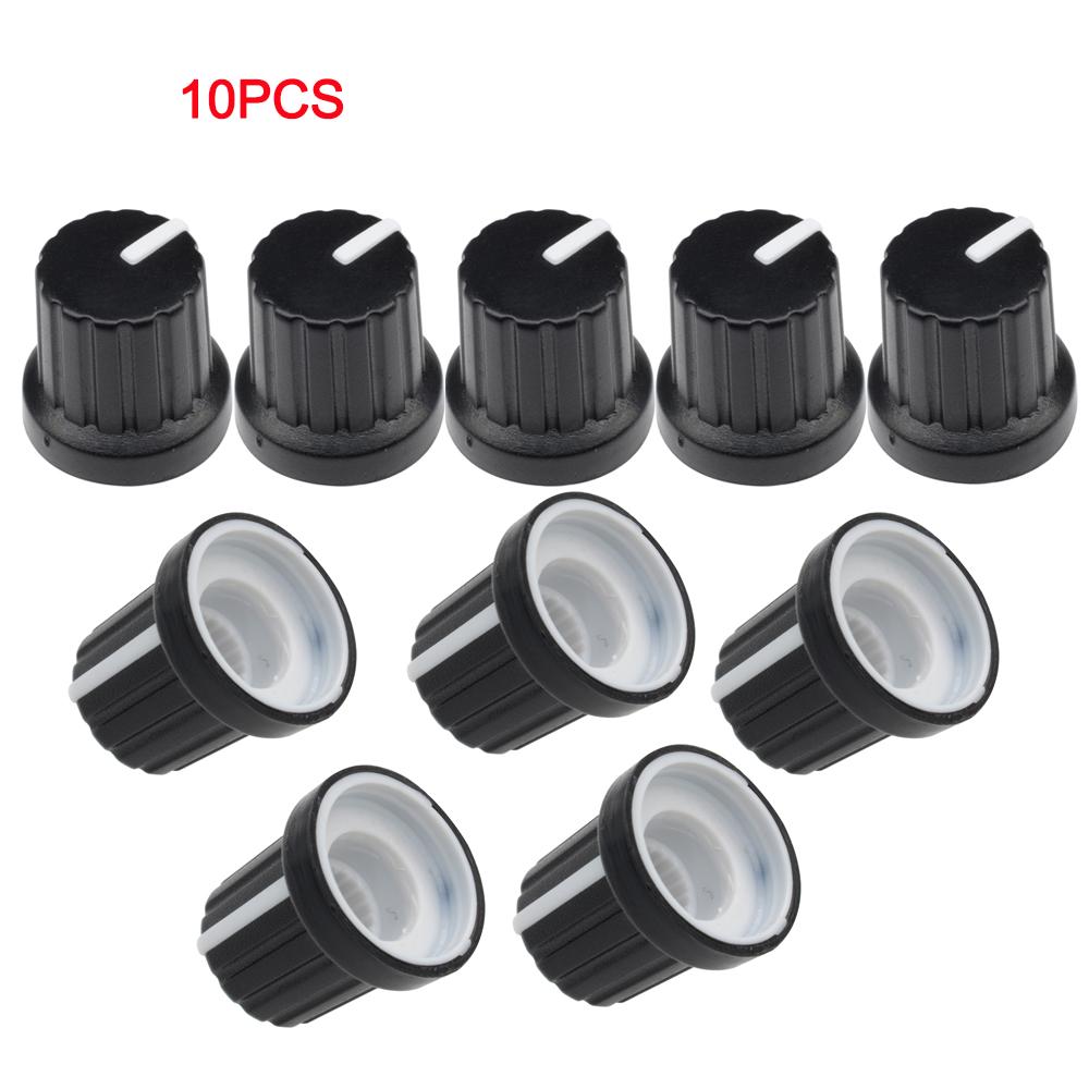 Buy 10PCS Plastic Control Knobs Caps 15x16mm For WH148 1/4" 6mm Shaft