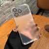 Luxury Frosted Glass Matte Transparent Phone Case For iPhone 17 Pro Max 12 13 14 15 16 ProMax Lens Protection Shockproof Cover