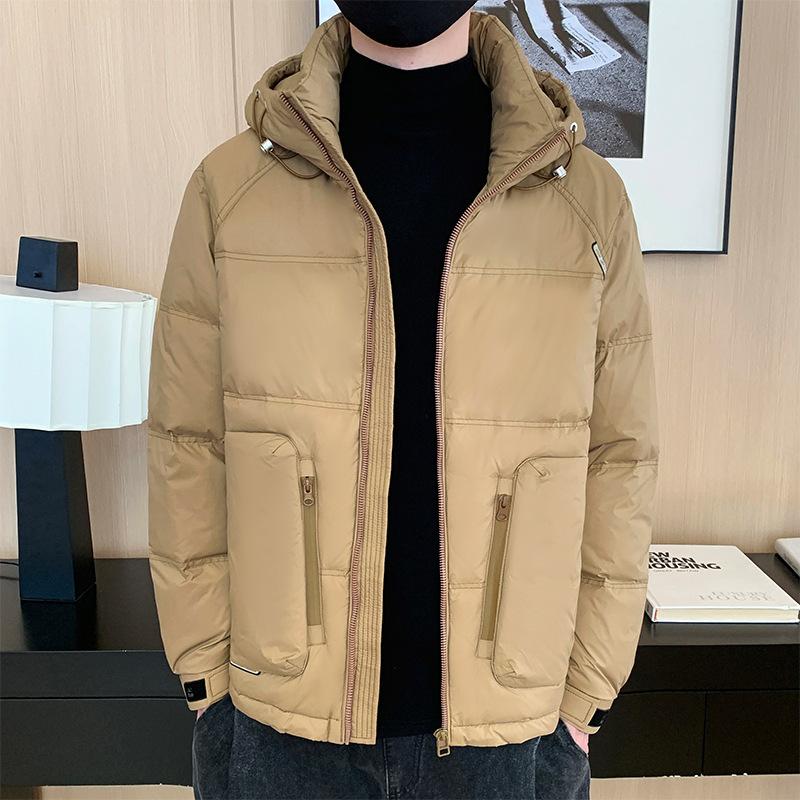 

2025 флисовая утолщенная куртка больших размеров осень и зима мужская среднего возраста однотонная повседневная теплая куртка с капюшоном рубашка топ 5XL