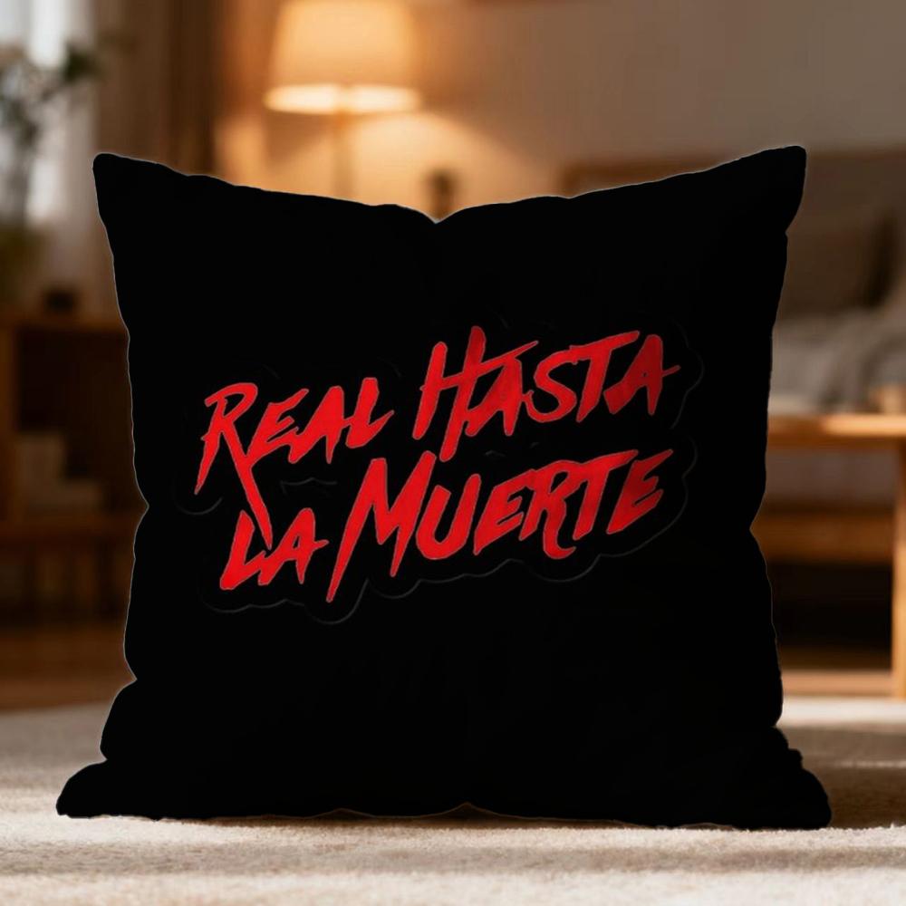 

Hot R-Rreal hasta la muerteed Cushion Cover Soft Washable Pillow Case Multi-Scene for Couch Bed Travel Office Use 30cmx30cm