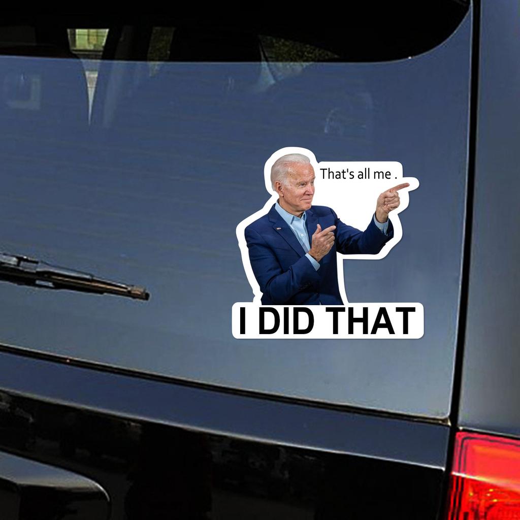100 Stück lustige Aufkleber „That's All Me I Did That“, kleinere Größe 5 x 5 cm (Nach rechts gerichtet)