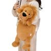 Kawaii Lion Plush Toy Long Sleep Pillow Cute Soft Stuffed Lions Fluffy Doll Sofa Cushion Nap Sleeping Plushie for Birthday Gift