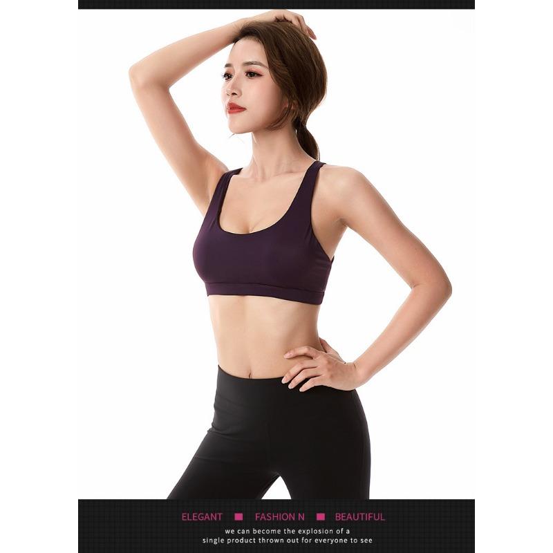Womens Beauty Back Wireless Padded Gathering Sports Bra For Yoga Gym