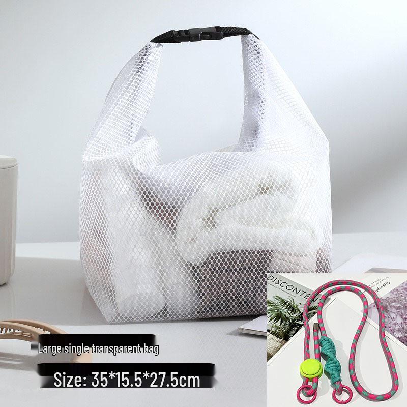 Large Capacity Women's Makeup Bag - Portable, Multi-functional, Buckle Design, for Swimming, Toiletries, Handheld, Souvenir Storage