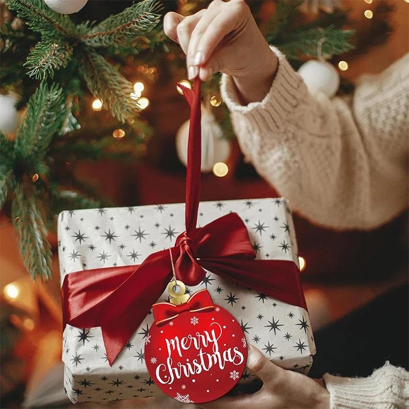 12 Stück Neujahrsgeschenk Weihnachtsdekoration Holz Christbaumkugel Anhänger Weihnachtsbaum Hängend Heimzimmer Dekor Outdoor-Zubehör