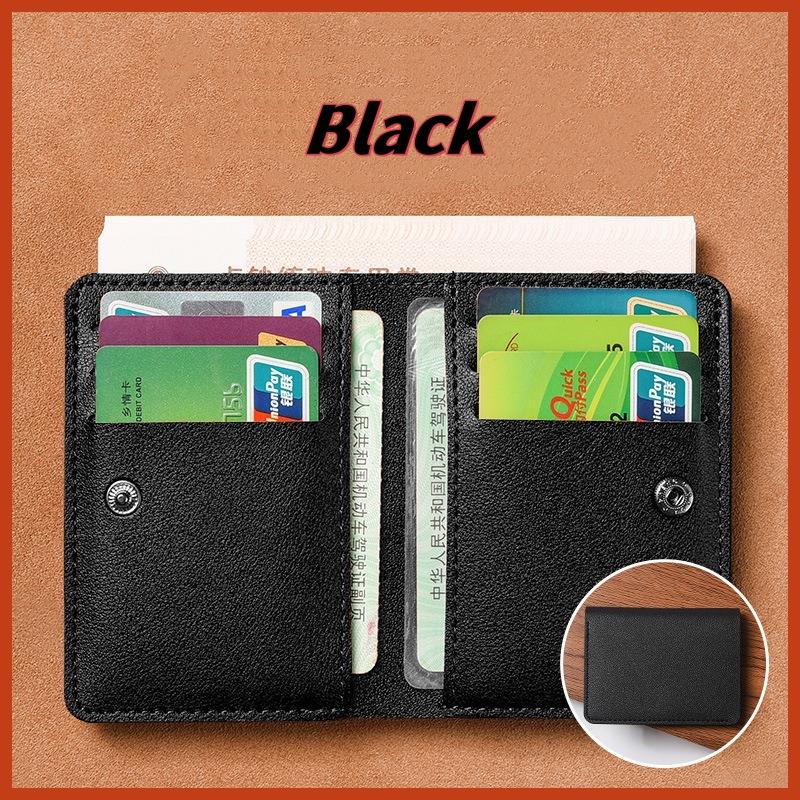 2025 New Women's Wallet Simple Folding Button Small Wallet Driver's License Card Bag Soft Leather Wallet