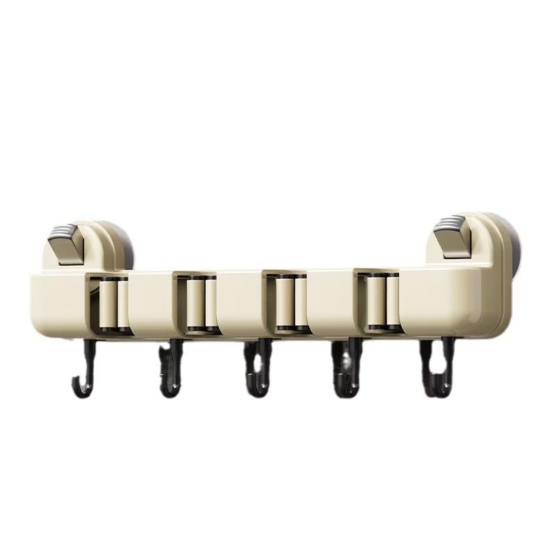 ZNMW Wall-Mounted Mop & Broom Holder Hooks (2-Pack)