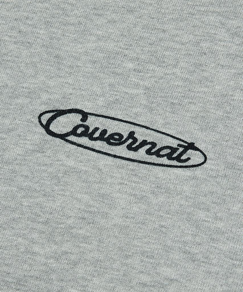 COVERNAT Collared Half-Zip Sweatshirt Melange Gray