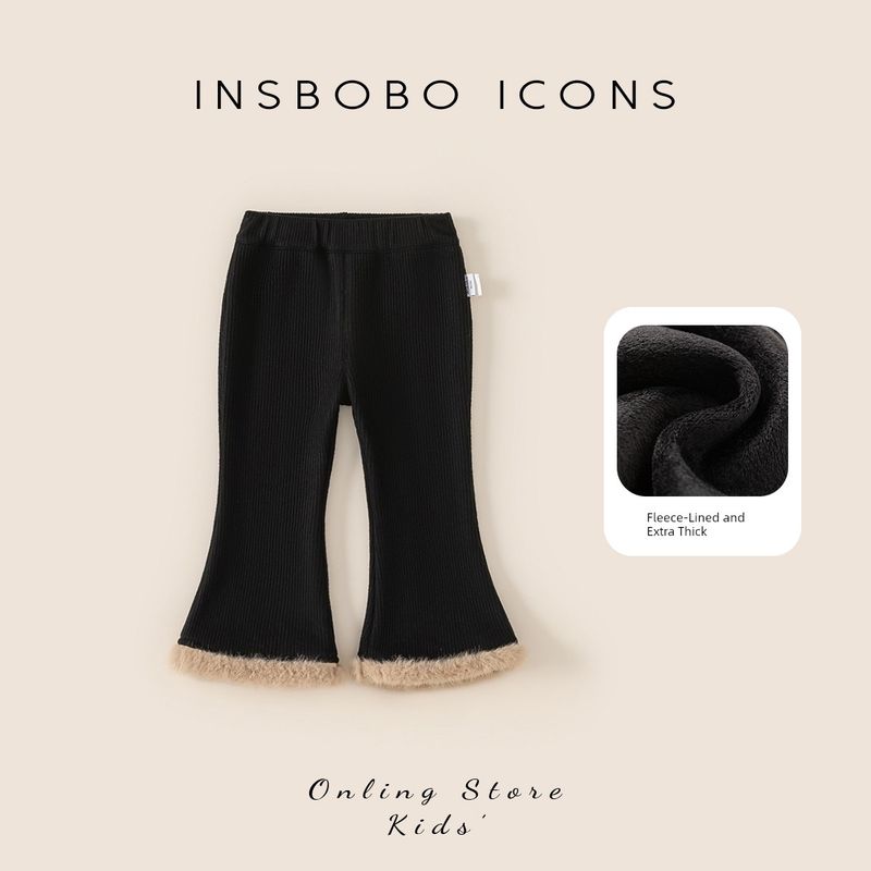 Insbobo Girls  Winter Clothing 2026 New Winter Outfits for Girls Children s Clothing Stylish Outfits for Baby Girls Trendy Outfits Black Pants 100