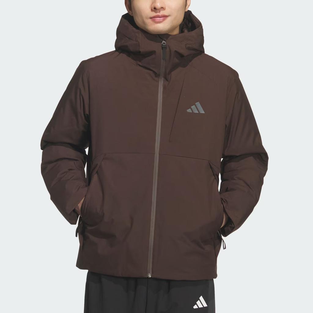 adidas FW25 Future Tech Hooded Warm Zipper 600 Fill Down Jacket Men Jacket KQ5504