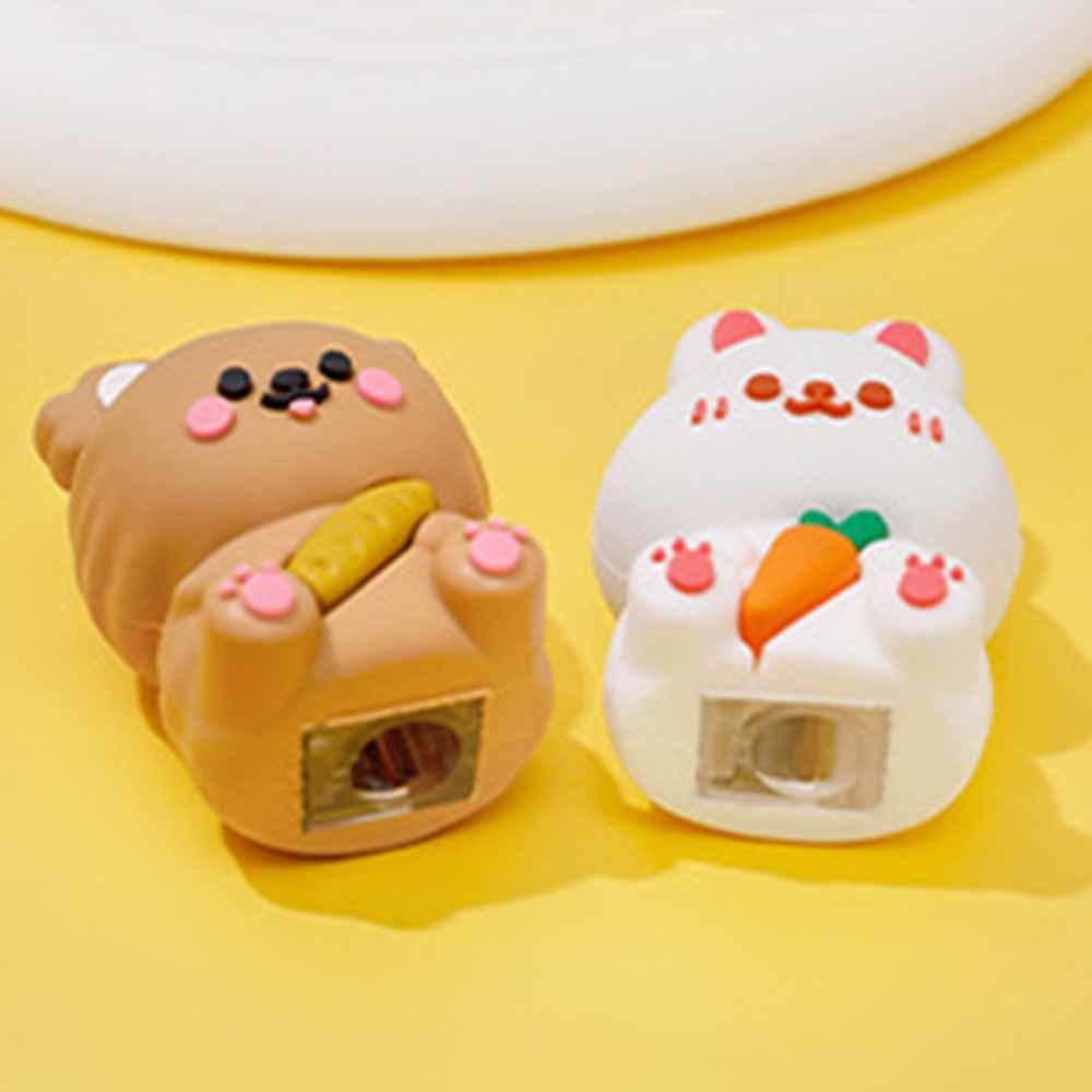1 Piece Stationery Kawaii Animal Doll Cartoon Sharpener Pencil Office Supplies Kawaii School Accessories