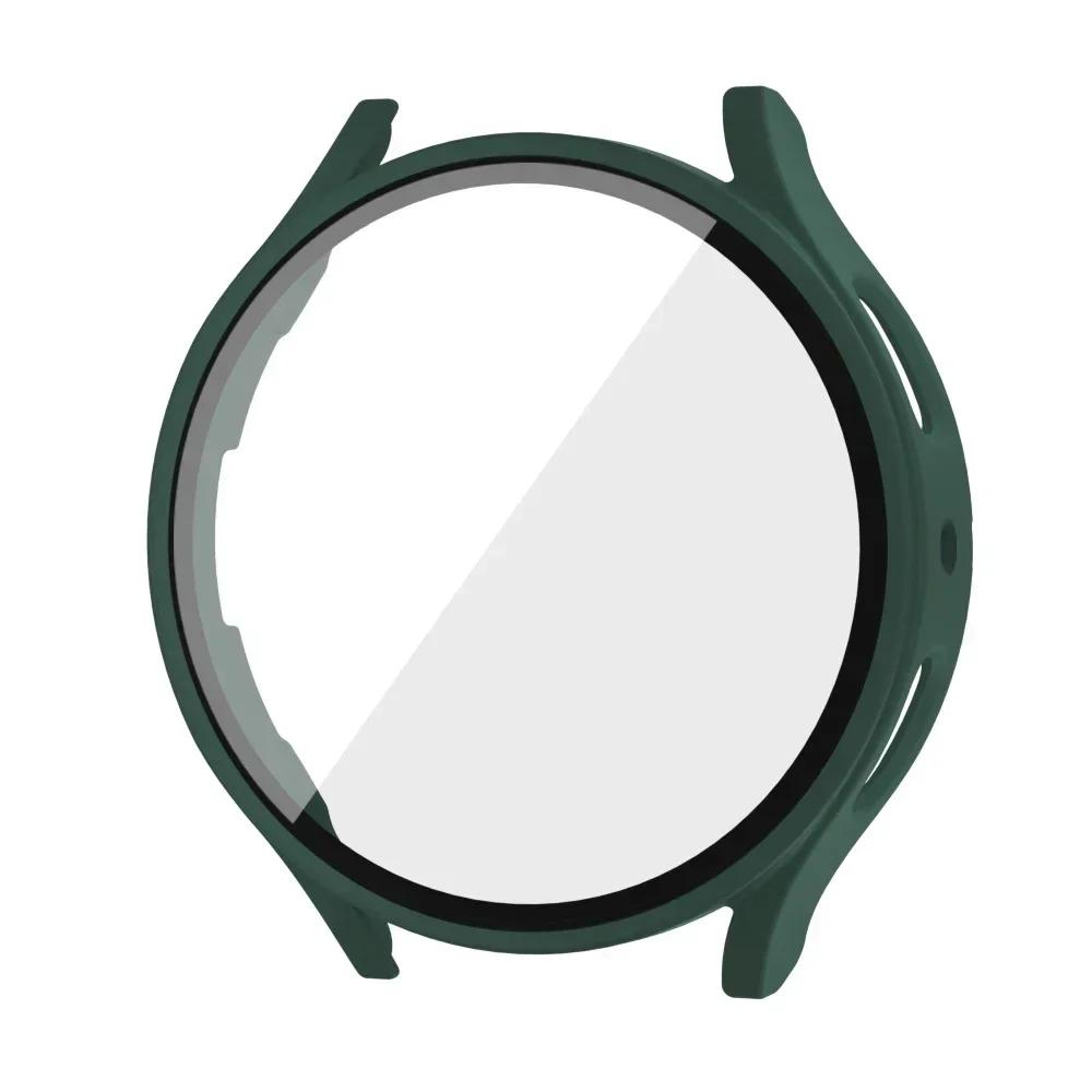 Tempered Glass+ PC Cover for Samsung Galaxy Watch4 5 6 7 44mm 40mm All Coverage Protective Bumper Case Galaxy Watch7 Accessories