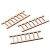 3Pcs Mini Wood Ladder Figurines Craft Garden Gift Diy Ornament Garden Decoration