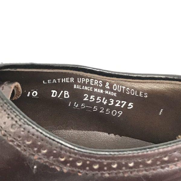 Vintage 70s-80s Long Wingtip Goodyear Welt Shoes Red Brown Size 10D/B 27.0-28.0(USED)