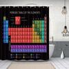 Hot New Periodic Table of Elements Shower Curtains Waterproof 3D Print White Fabric Bath Curtain for Bathroom Decor with Hooks