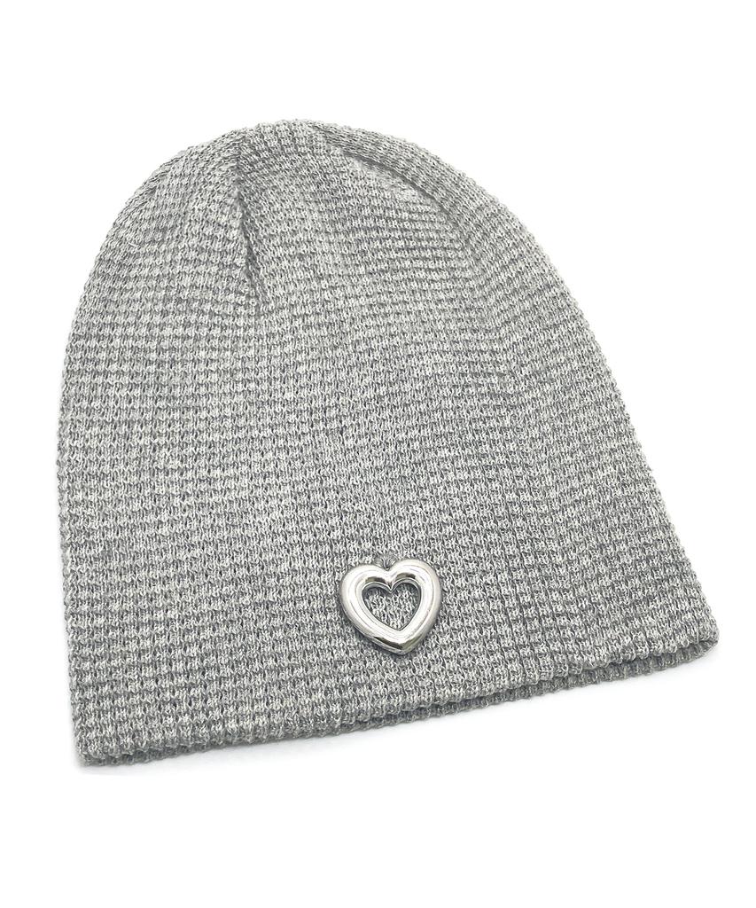 OTHER-worldly Heart Summer Knit Beanie [Gray]