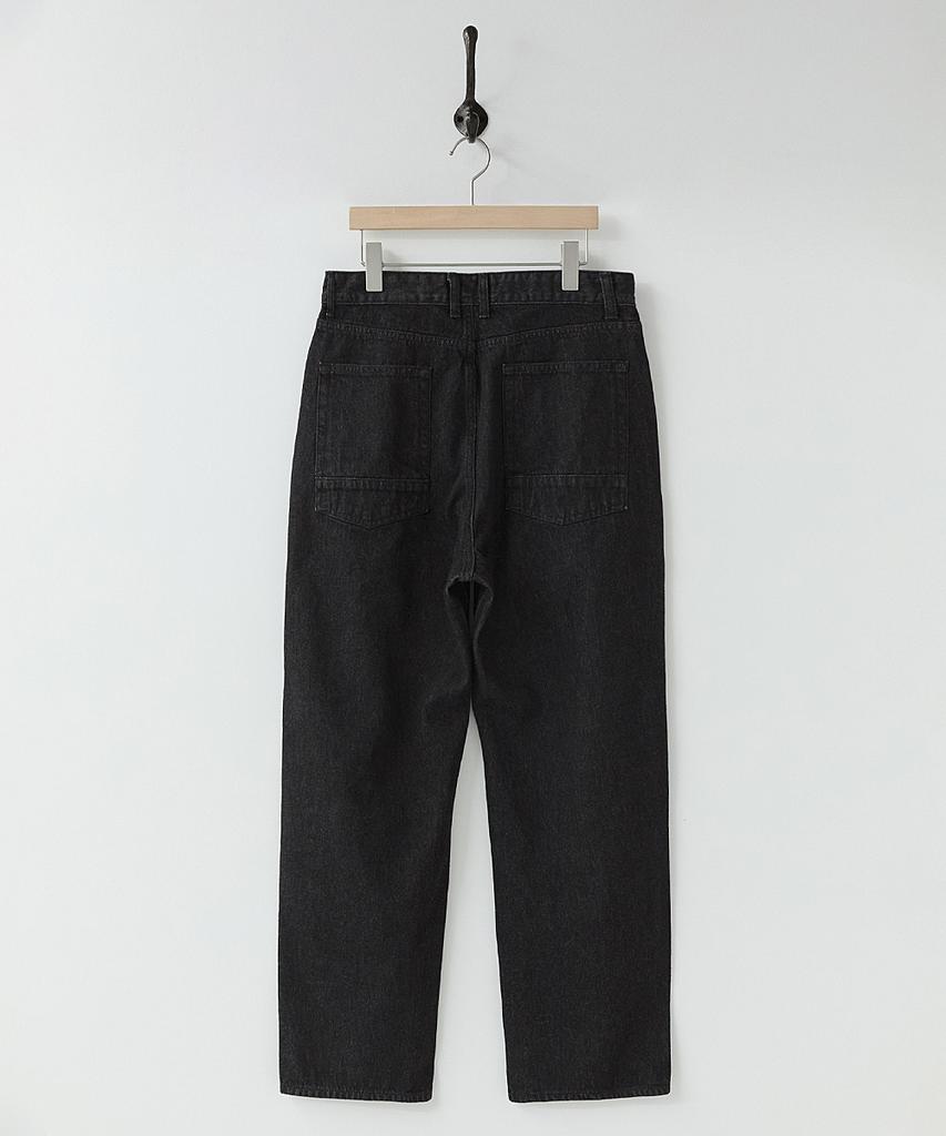 Leopeusaideu Drape Denim Pants Black