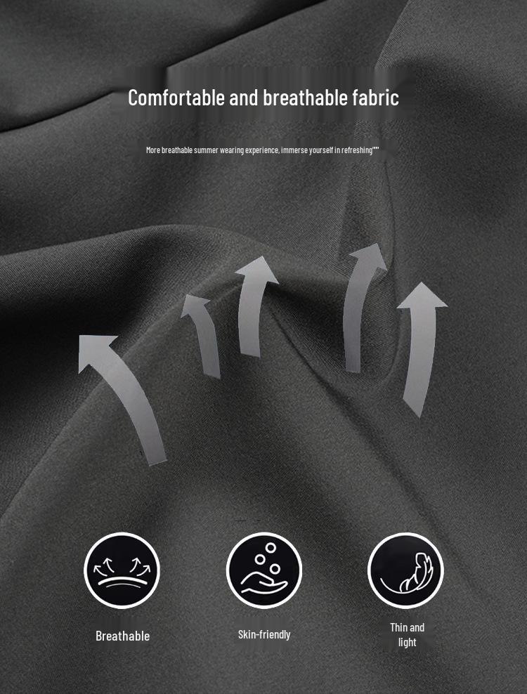 Men's Summer Ice Silk Quick-Dry Loose Fit Sports Shorts - Breathable, Casual, Plus Size.