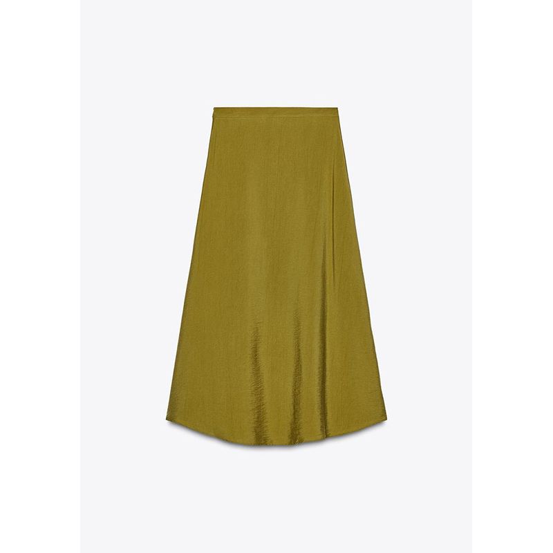Spring and Summer New Women's Clothing French Style High Waist Asymmetric Minimalist Easiest for Match Fashion Midi Skirt Skirt 5029063
