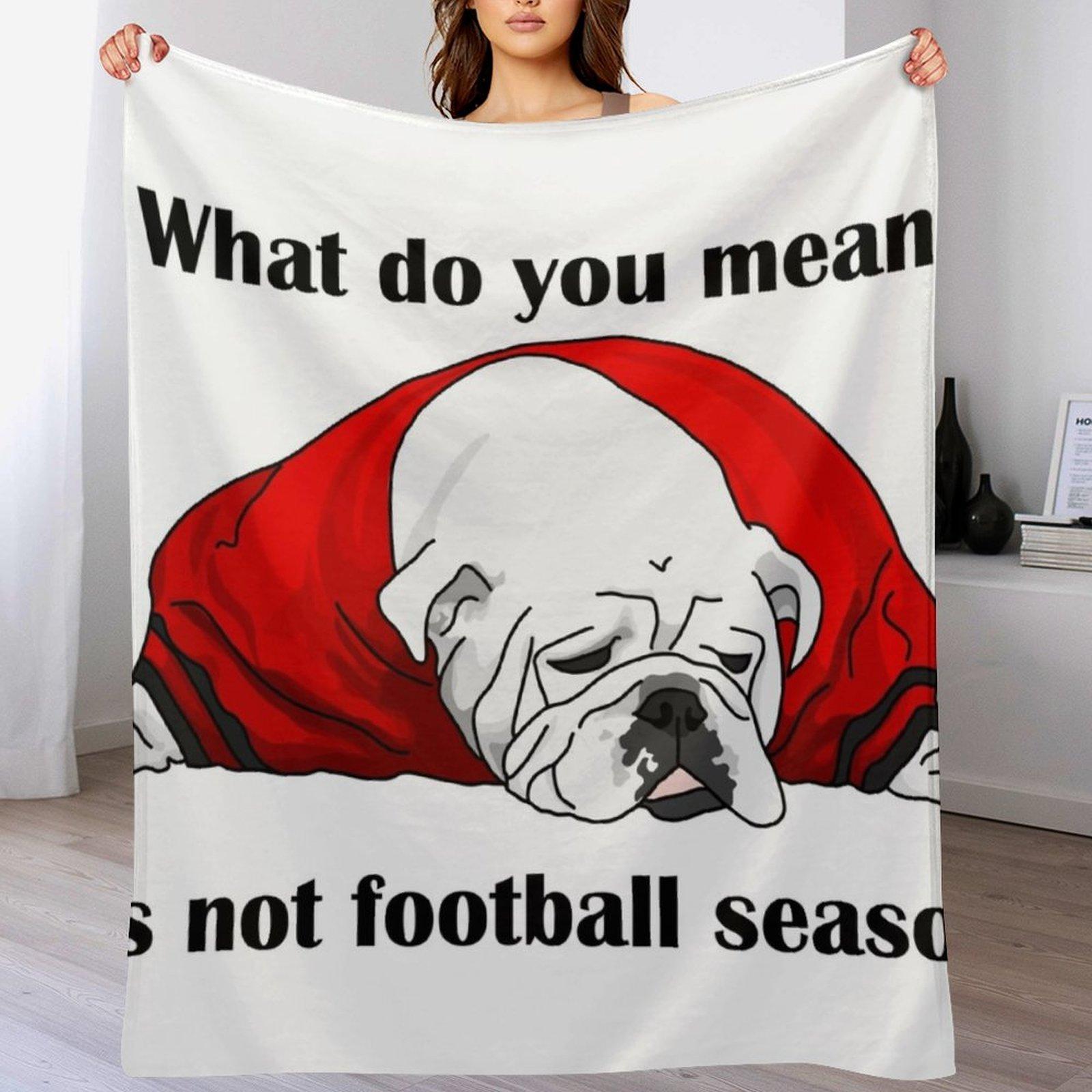 

Can Football Season Be All Year Throw Blanket Luxurious Soft Fuzzy Blanket for Sofa Bed 102x76cm(40x30in)