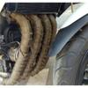 High Quality For Motorcycle Exhaust Heat Wrap Roll 15M Fiberglass Heat Shield Tape With Stainless Steel Ties In Titanium