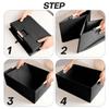 Sturdy Fabric Storage Bin With Reinforced Bottom Wooden Handles for Bedroom Office