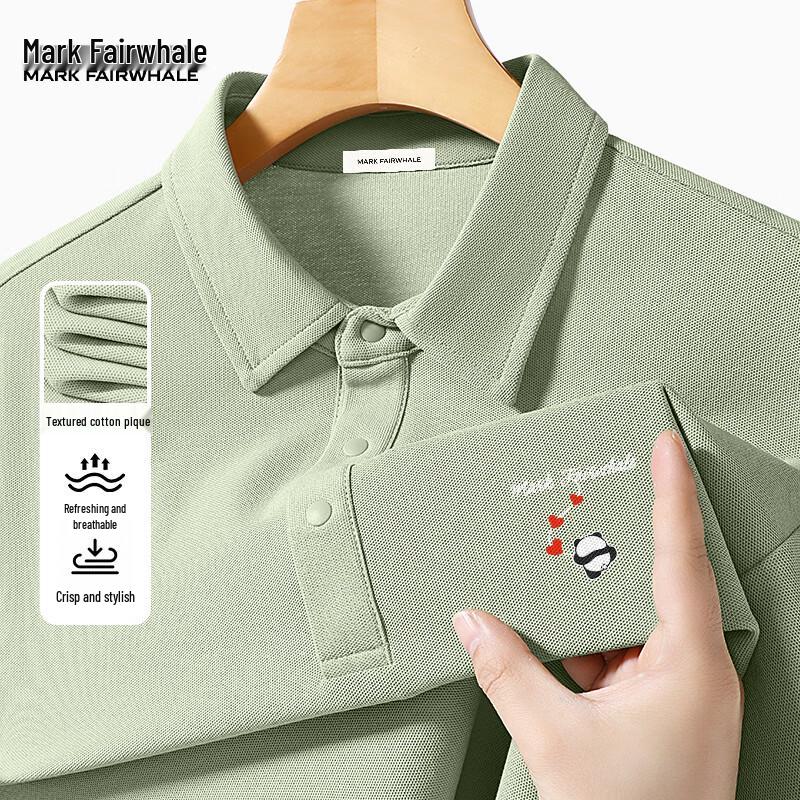 MARK FAIRWHALE Men s Cotton Pique Short-Sleeve Polo Shirt L