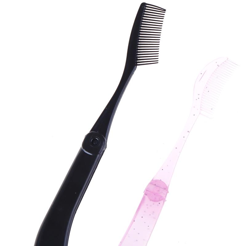 Mascara Separator Folding Comb Eyelashes Eyebrow Extension Brush Cosmetic Tools