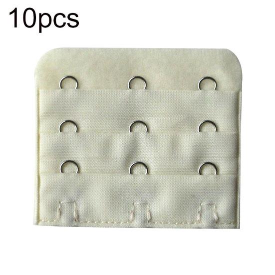 

10 шт., 3 ряда, 3 крючка, универсальный женский бюстгальтер, удлинитель, застежка, удлинитель ремня, набор жёлтый/бежевый