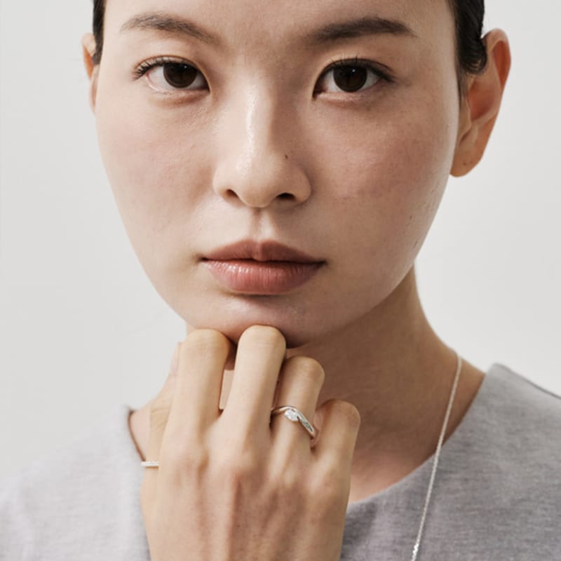 eveningbell [silver925] Flow dia ring