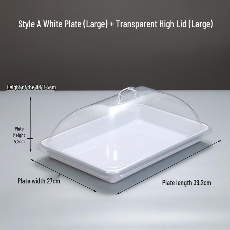 Jingbaodi Rectangular Melamine Display Tray with High Lid