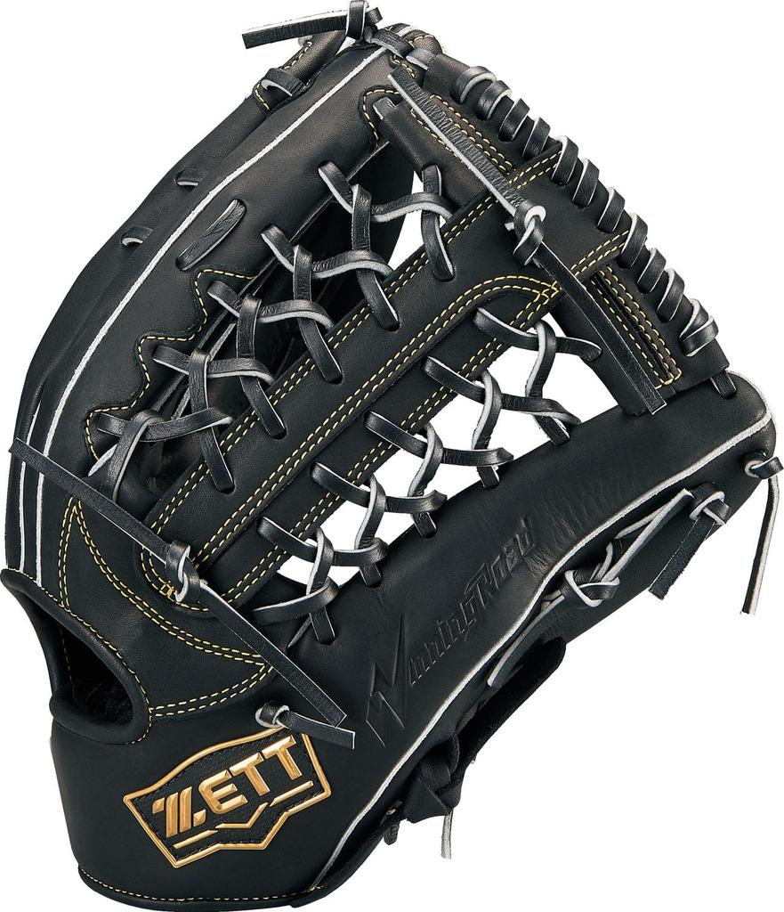 ZETT Winning Road Soft Baseball Glove for Black Size 8 All-Around Left-Handed Throws, (1900), (BRGB33440R)