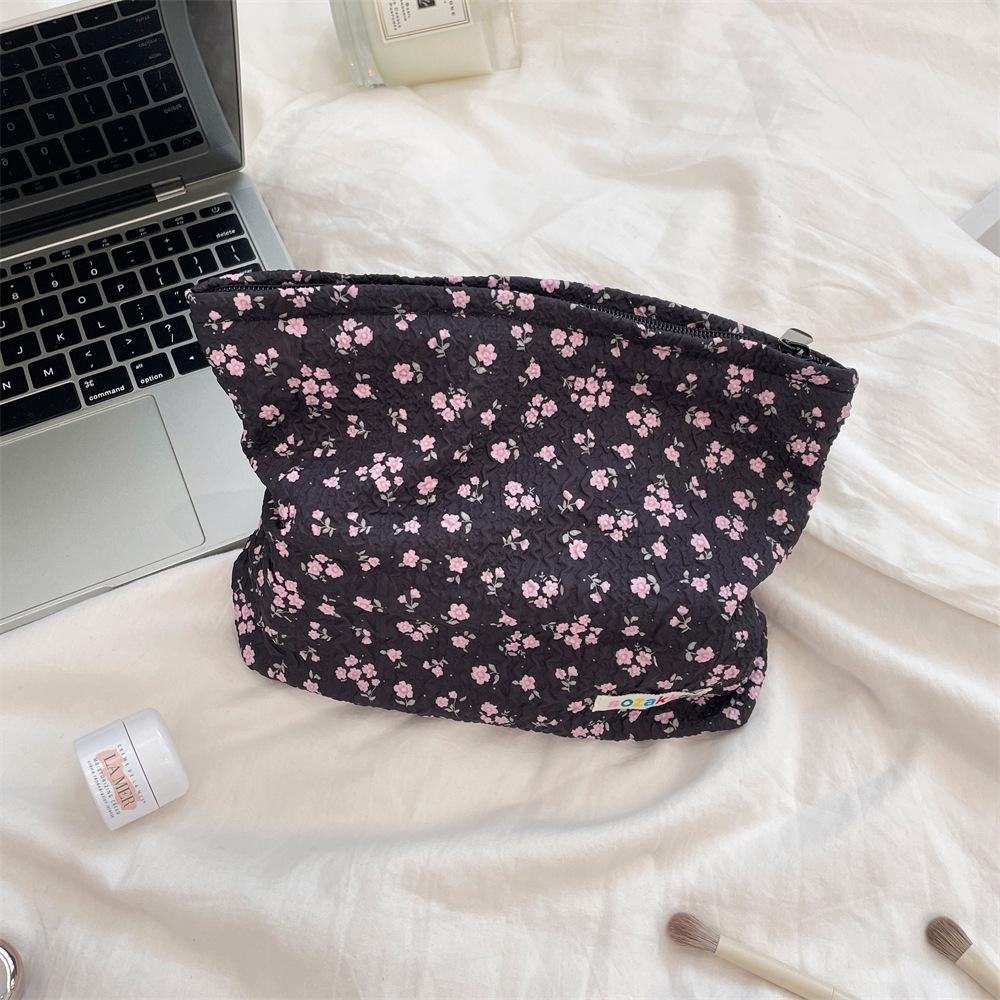 Embossed Cartoon Cosmetic Bag - Portable, Large Capacity Travel Toiletries & Skin Care Storage Bag.