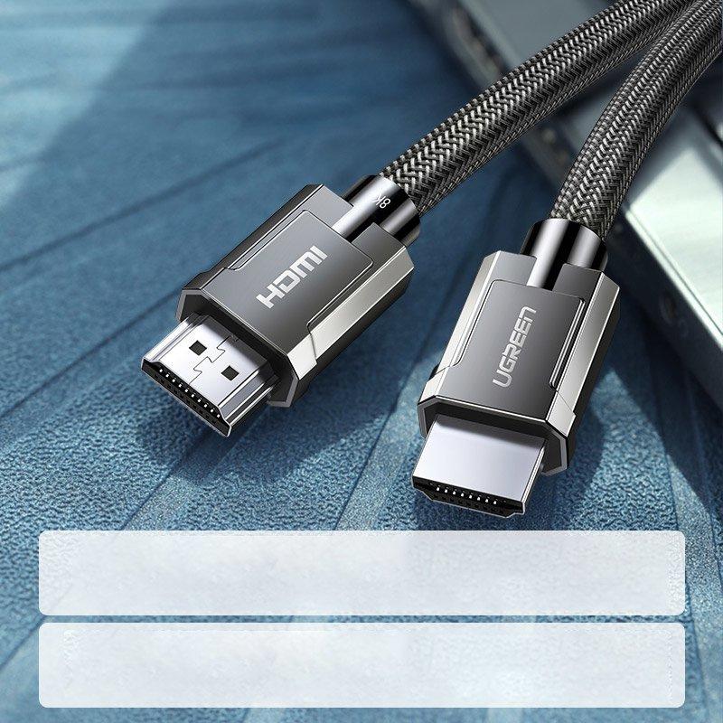 Ugreen 8K/4K HDMI 2.1 kabel 2m - vysokorychlostní 48Gbps, HDR, VRR, eARC, ALLM, QMS, QFT, 3D kompatibilní - šedý (HD135 70321)
