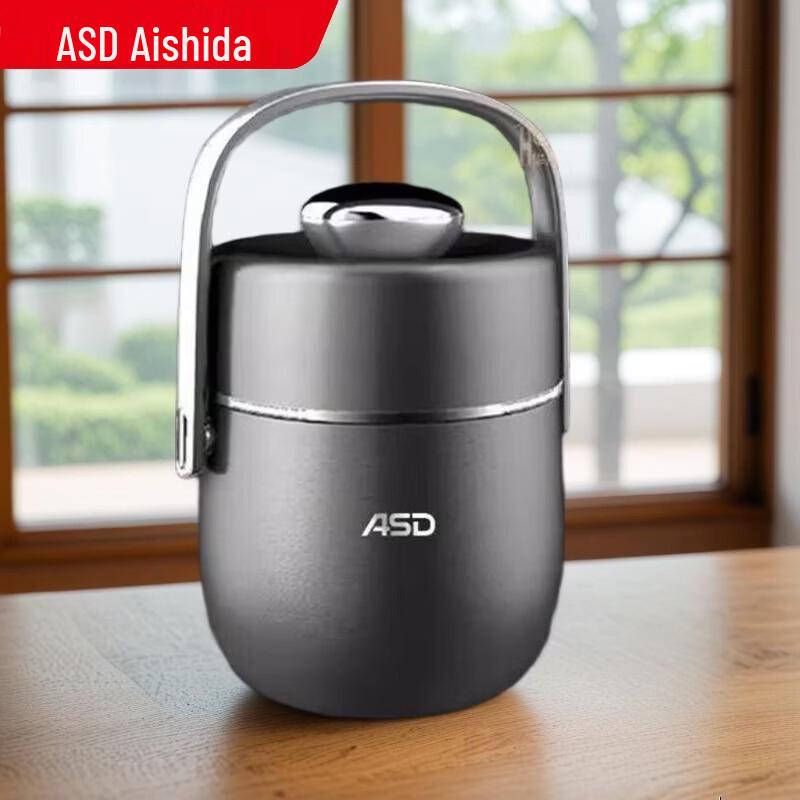 ASD 304 Stainless Steel Double-Layer Divided Lunch Box
