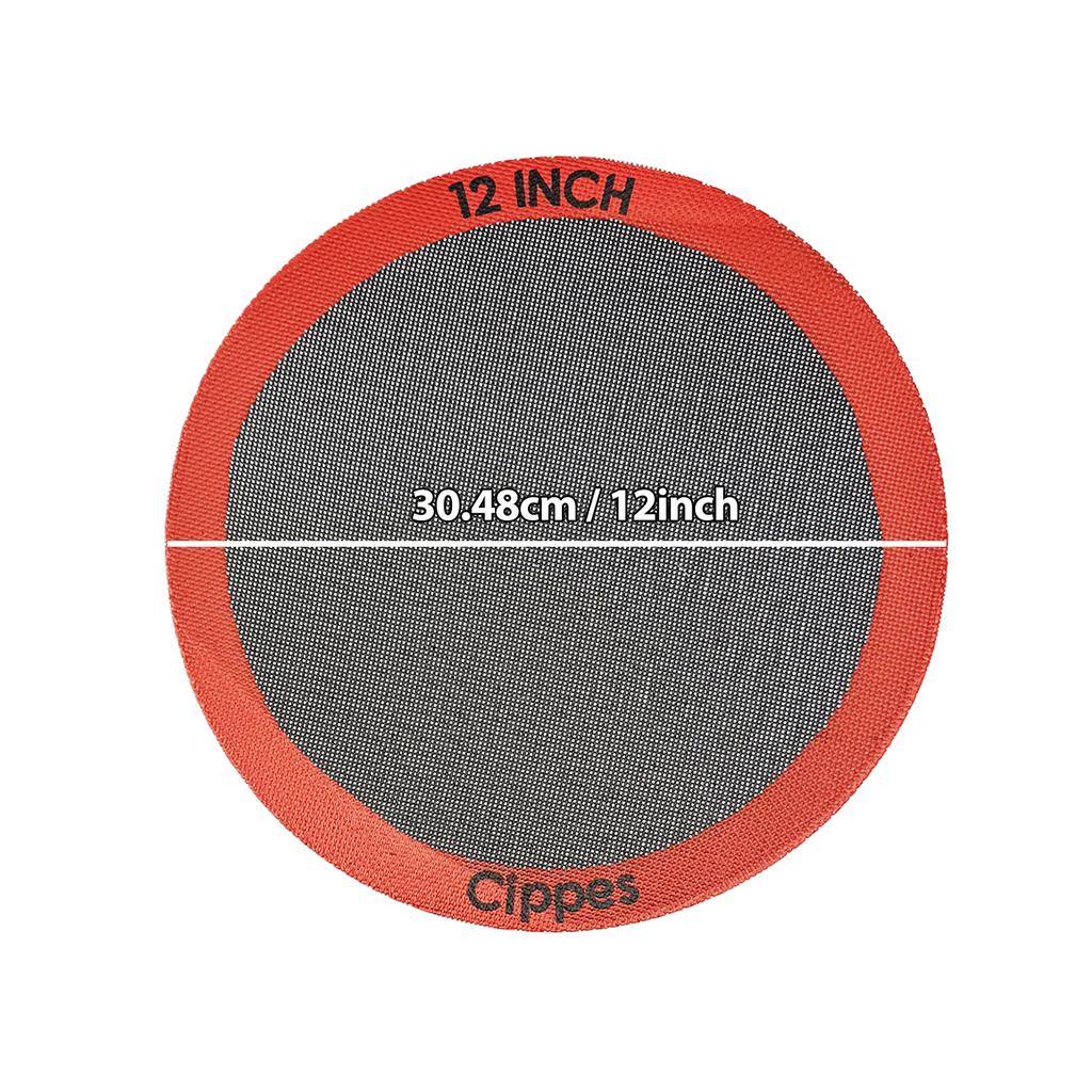 1 / 3PCS Round Silicone Perforated Baking Mat, Non-Stick Reusable Baking Sheets, for Pizza, Bread, Cake Pan, Air Fryer, Oven